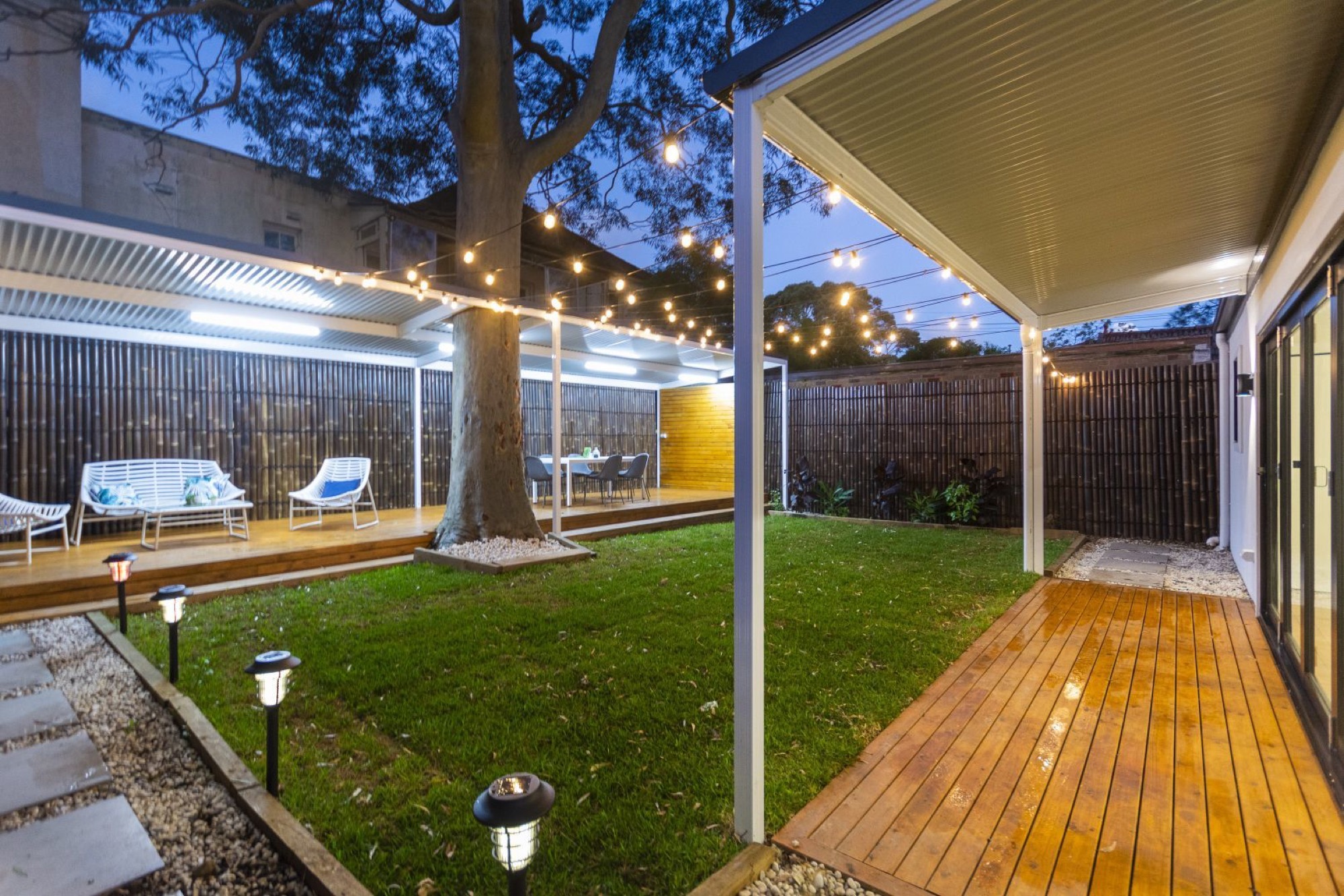 Renovated outdoor entertaining area